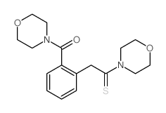 morpholin-4-yl-[2-(2-morpholin-4-yl-2-sulfanylidene-ethyl)phenyl]methanone structure