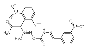 Glycine, N-[2-[[(3-nitrophenyl)methylene]hydrazino]-2-oxoethyl]-N-nitroso-,[(3-nitrophenyl)methylene]hydrazide(9CI) structure