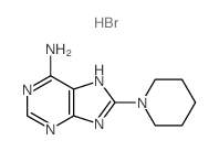 8-(1-piperidyl)-7H-purin-6-amine Structure