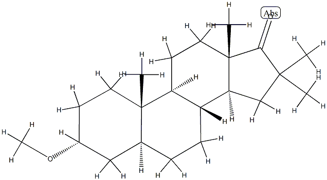 3α-Methoxy-16,16-dimethyl-5α-androstan-17-one Structure