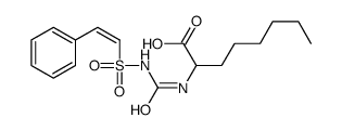 2-(2-phenylethenylsulfonylcarbamoylamino)octanoic acid结构式