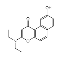 3-(diethylamino)-9-hydroxybenzo[f]chromen-1-one Structure