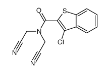 Benzo[b]thiophene-2-carboxamide, 3-chloro-N,N-bis(cyanomethyl)- (9CI) Structure