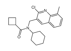 Cyclobutanecarboxamide, N-[(2-chloro-8-methyl-3-quinolinyl)methyl]-N-cyclohexyl- (9CI)结构式