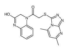 2(1H)-Quinoxalinone,4-[[(5,7-dimethyl-1,2,4-triazolo[4,3-a]pyrimidin-3-yl)thio]acetyl]-3,4-dihydro-(9CI) structure