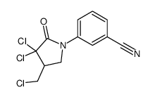 3-[3,3-dichloro-4-(chloromethyl)-2-oxopyrrolidin-1-yl]benzonitrile结构式