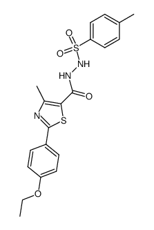 2-(4-ethoxy-phenyl)-4-methyl-thiazole-5-carboxylic acid N'-(toluene-4-sulfonyl)-hydrazide Structure