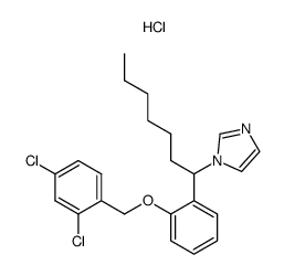 (2,4-Dichlorobenzyl)-{2-[1-(1-imidazolyl)-heptyl]-phenyl}-ether, hydrochloride Structure