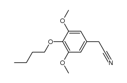 2-(4-butoxy-3,5-dimethoxyphenyl)acetonitrile结构式