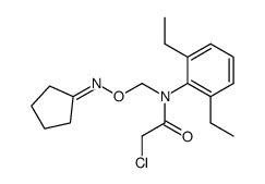 2-Chloro-N-cyclopentylideneaminooxymethyl-N-(2,6-diethyl-phenyl)-acetamide结构式