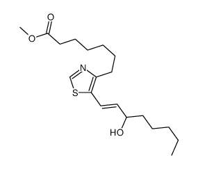 methyl 7-[5-(3-hydroxyoct-1-enyl)-1,3-thiazol-4-yl]heptanoate Structure