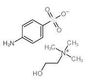 4-aminobenzenesulfonic acid; 2-hydroxyethyl-trimethyl-azanium结构式