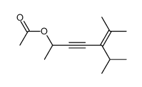 6-Methyl-5-isopropyl-5-hepten-3-yn-2-ol acetate structure