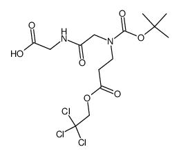 3-{tert-Butoxycarbonyl-[(carboxymethyl-carbamoyl)-methyl]-amino}-propionic acid 2,2,2-trichloro-ethyl ester Structure