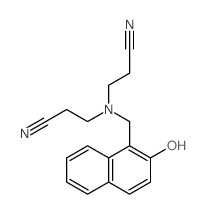 3-[2-cyanoethyl-[(2-hydroxynaphthalen-1-yl)methyl]amino]propanenitrile结构式