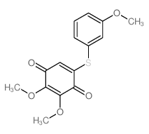 2,3-dimethoxy-5-(3-methoxyphenyl)sulfanyl-cyclohexa-2,5-diene-1,4-dione Structure