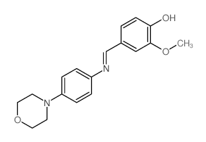 Phenol,2-methoxy-4-[[[4-(4-morpholinyl)phenyl]imino]methyl]- picture