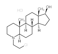 1H-Indeno[5,4-f]quinolin-7-ol,1-(2-chloroethyl)hexadecahydro-4a,6a-dimethyl-, hydrochloride,(4aR,4bS,6aS,7S,9aS,9bR,11aR)- (9CI)结构式