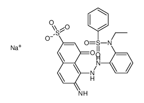 6-Amino-5-[[2-[ethyl(phenylsulfonyl)amino]phenyl]azo]-4-hydroxy-2-naphthalenesulfonic acid sodium salt结构式