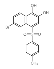 1,2-Naphthalenediol,6-bromo-4-[(4-methylphenyl)sulfonyl]- structure