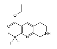 2-Trifluoromethyl-5,6,7,8-tetrahydro-[1,7]naphthyridine-3-carboxylic acid ethyl ester Structure