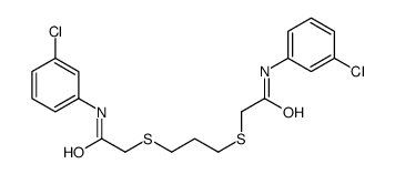 2-[3-[2-(3-chloroanilino)-2-oxoethyl]sulfanylpropylsulfanyl]-N-(3-chlorophenyl)acetamide结构式