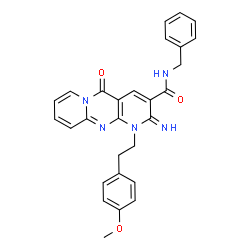 N-benzyl-2-imino-1-[2-(4-methoxyphenyl)ethyl]-5-oxo-1,5-dihydro-2H-dipyrido[1,2-a:2',3'-d]pyrimidine-3-carboxamide picture