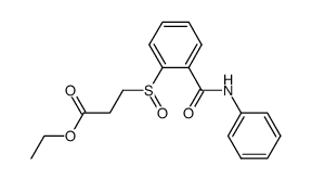 ethyl 3-(2-(phenylcarbamoyl)phenylsulfinyl)propanoate Structure