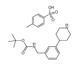 4-[3-(tert-butoxycarbonylaminomethyl)phenyl]piperidine p-toluenesulfonic acid salt Structure