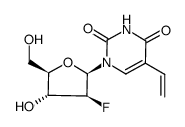 1-(2-Deoxy-(2-fluoroarabinofuranosyl))-5-vinyluracil Structure