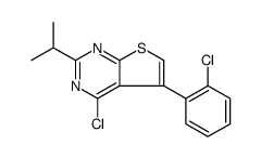 Thieno[2,3-d]pyrimidine, 4-chloro-5-(2-chlorophenyl)-2-(1-methylethyl) Structure