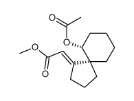 [(5S,6R)-6-Acetoxy-spiro[4.5]dec-(1E)-ylidene]-acetic acid methyl ester Structure