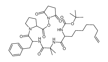 Boc-DL-Ade-Aib-L-Phe-D-Pro-OSu Structure