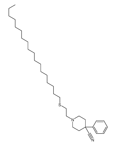 1-(2-octadecylsulfanylethyl)-4-phenylpiperidine-4-carbonitrile结构式