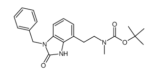 [2-(1-Benzyl-2-oxo-2,3-dihydro-1H-benzoimidazol-4-yl)-ethyl]-methyl-carbamic acid tert-butyl ester Structure