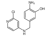 2-amino-5-[[(2-chloropyridin-4-yl)amino]methyl]phenol结构式