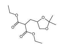 (2,2-dimethyl-[1,3]dioxolan-4-ylmethyl)-malonic acid diethyl ester结构式