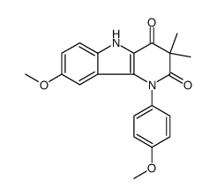 1H-Pyrido[3,2-b]indole-2,4(3H,5H)-dione, 8-methoxy-1-(4-methoxyphenyl)-3,3-dimethyl Structure