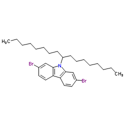 2,7-Dibromo-9-(9-heptadecanyl)-9H-carbazole Structure