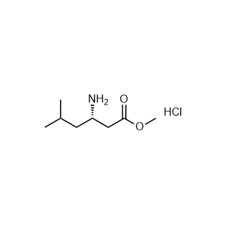 (S)-3-氨基-5-甲基己酸甲酯盐酸盐结构式