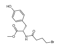 (S)-2-(4-Bromo-butyrylamino)-3-(4-hydroxy-phenyl)-propionic acid methyl ester结构式