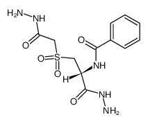 N-Benzoyl-S-hydrazinocarbonylmethyl-L-cystein-S,S-dioxid-hydrazid Structure