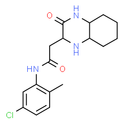 N-(5-chloro-2-methylphenyl)-2-(3-oxodecahydro-2-quinoxalinyl)acetamide Structure