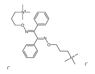 3-[(E)-[(2E)-1,2-diphenyl-2-[3-(trimethylazaniumyl)propoxyimino]ethylidene]amino]oxypropyl-trimethylazanium,diiodide Structure