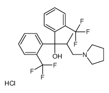 2-methyl-3-pyrrolidin-1-yl-1,1-bis[2-(trifluoromethyl)phenyl]propan-1-ol,hydrochloride Structure