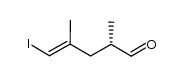 (2S,4E)-2,4-dimethyl-5-iodo-4-pentenal Structure