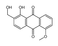 1-hydroxy-2-(hydroxymethyl)-5-methoxyanthracene-9,10-dione Structure