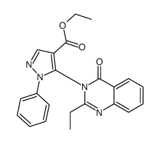 ethyl 5-(2-ethyl-4-oxoquinazolin-3-yl)-1-phenylpyrazole-4-carboxylate Structure