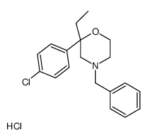 4-benzyl-2-(4-chlorophenyl)-2-ethylmorpholine,hydrochloride Structure