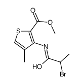 methyl 3-(2-bromopropanoylamino)-4-methylthiophene-2-carboxylate Structure